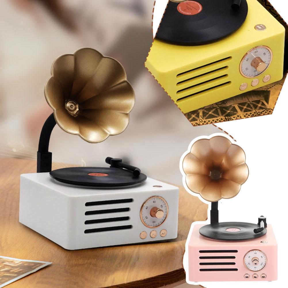 thumbnail image 2 of SGACAI Altavoz Bluetooth con forma de gramófono retro, caja portátil, altavoz inalámbrico, exterior, 2 of 7