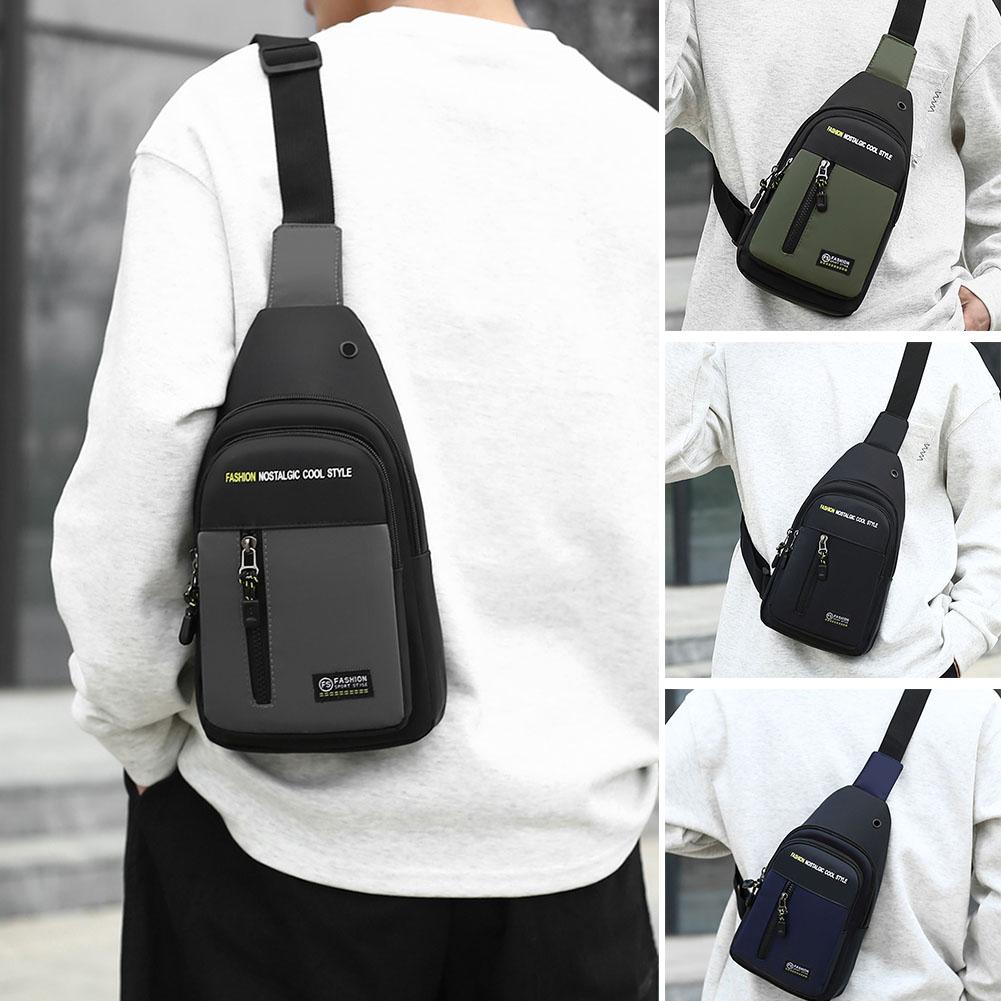 thumbnail image 2 of Wartleves Bolso de pecho de moda para hombre con múltiples compartimentos✨f, 2 of 7