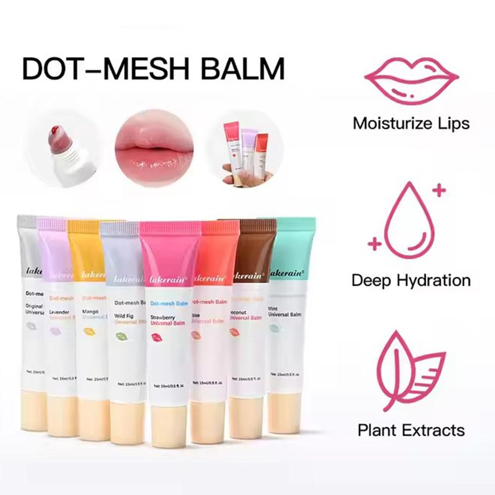 thumbnail image 3 of Wartleves Bálsamo labial hidratante Lakerain Dot-mesh Balm, lápiz labial, cuidado de labios, 15 ml, nuevo E6, 3 of 7