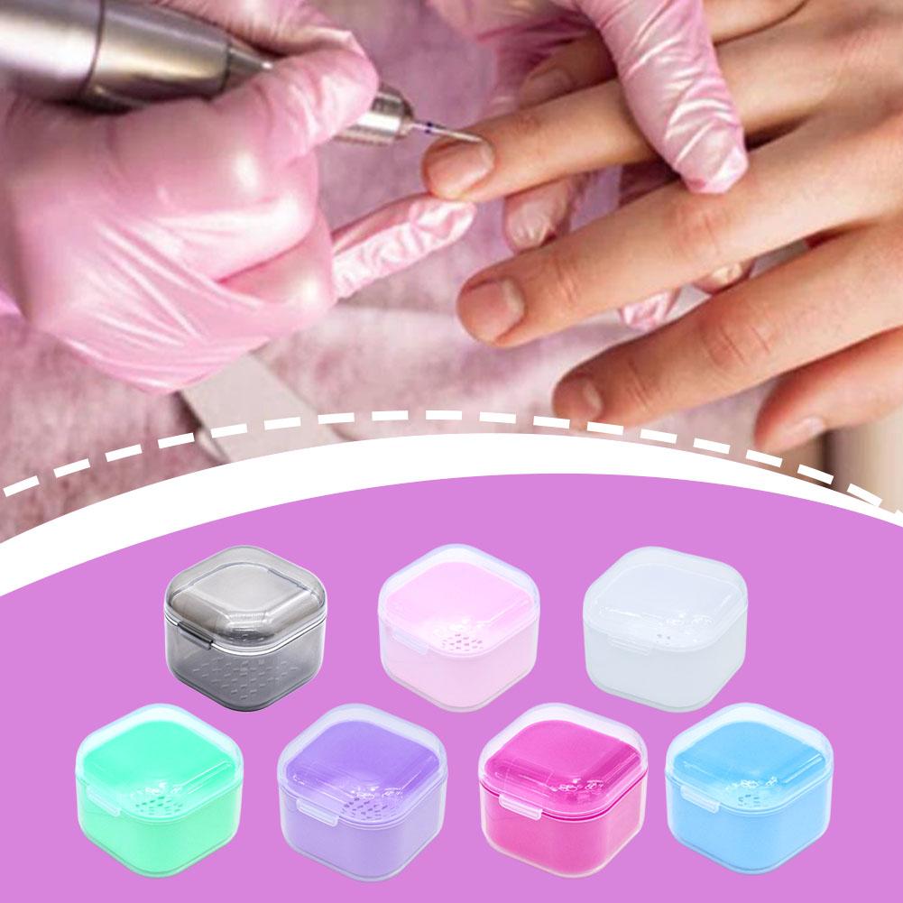 thumbnail image 3 of Wartleves Caja de limpieza de cabezales para pulido de uñas Caja de esterilización con filtro de doble capa, 3 of 7
