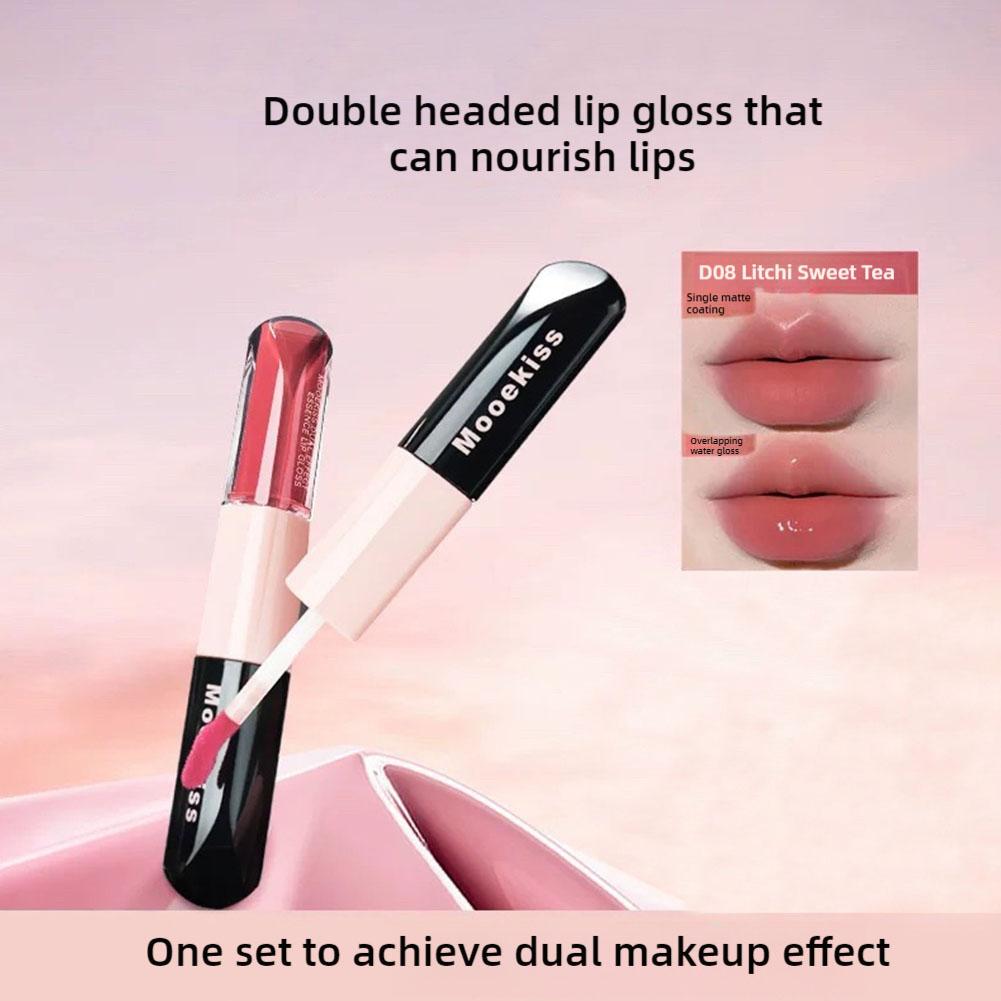 thumbnail image 3 of Wartleves Espejo caliente para labios, esmalte de labios de doble cabezal, maquillaje cosmético, espejo duradero, 3 of 7