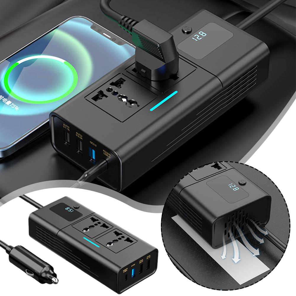 thumbnail image 2 of SGACAI Inversor para automóvil Encendedor de cigarrillos para automóvil DC12v Se puede convertir a alimentación AC220v, 2 of 7