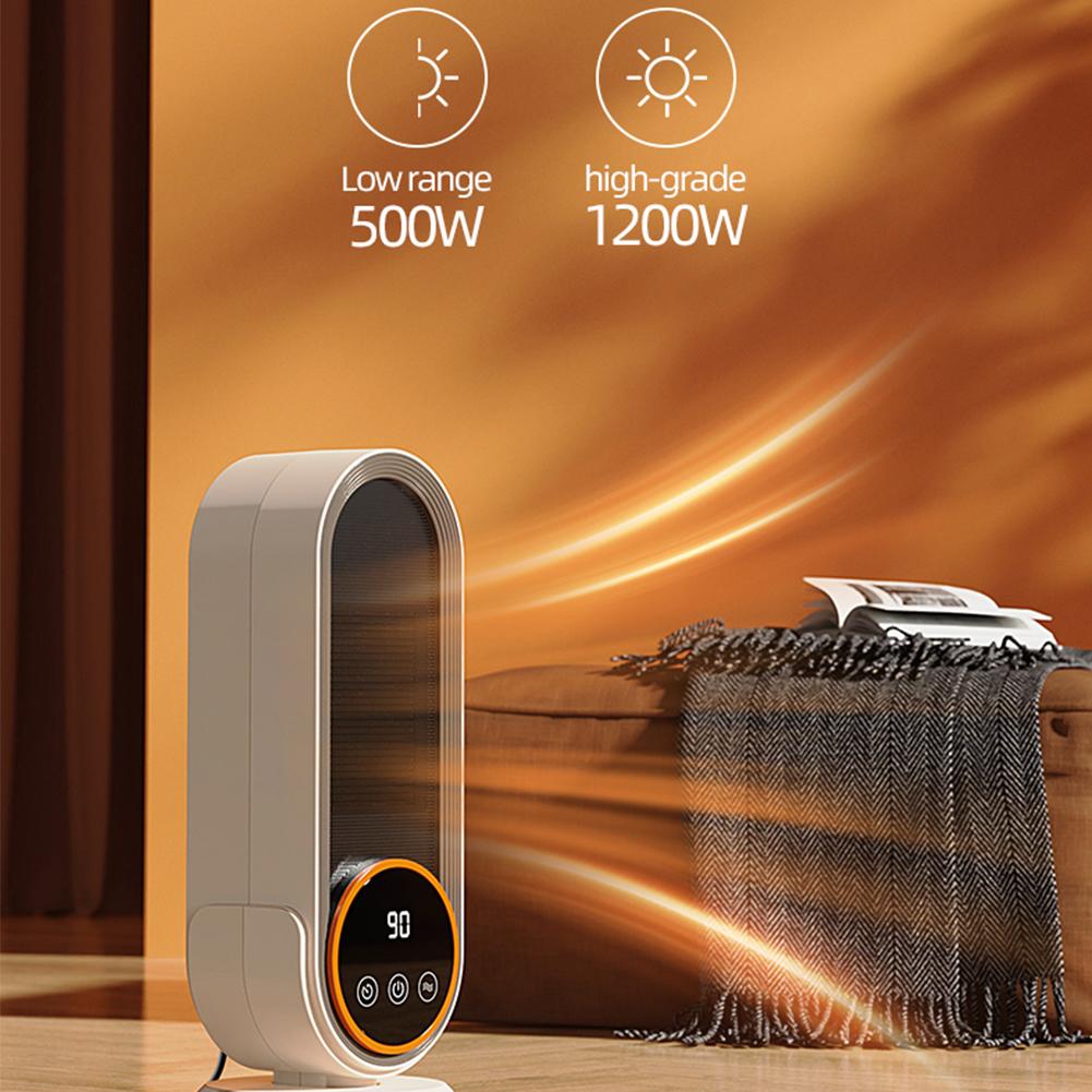 thumbnail image 2 of Wartleves Calentador portátil con control remoto, 1200 W, calentador de escritorio, pantalla táctil LCD, 2 of 7