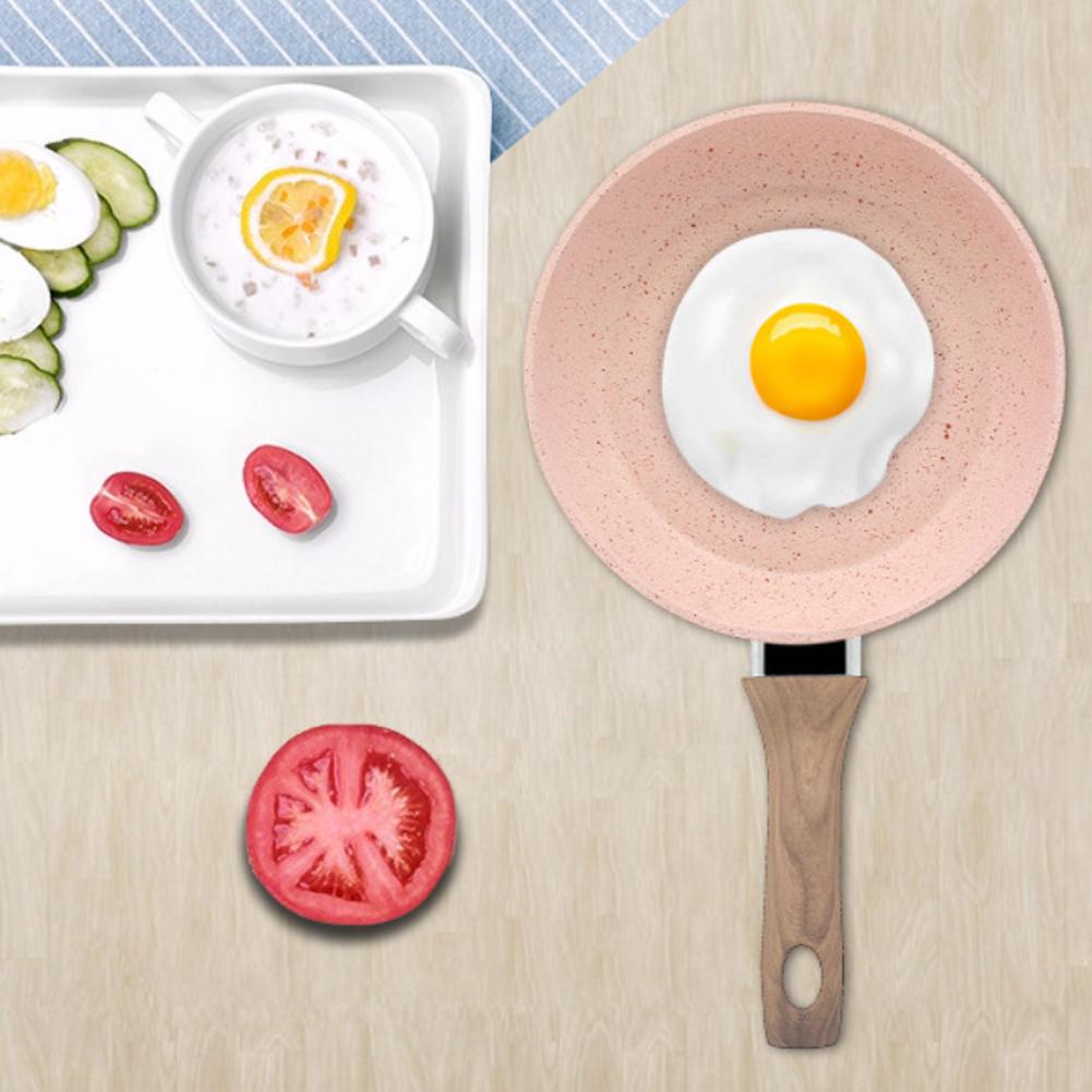 thumbnail image 3 of Wartleves Sartén antiadherente rosa pequeña de inducción/llama abierta para freír huevos/filetes de 12/16 cm, 3 of 7