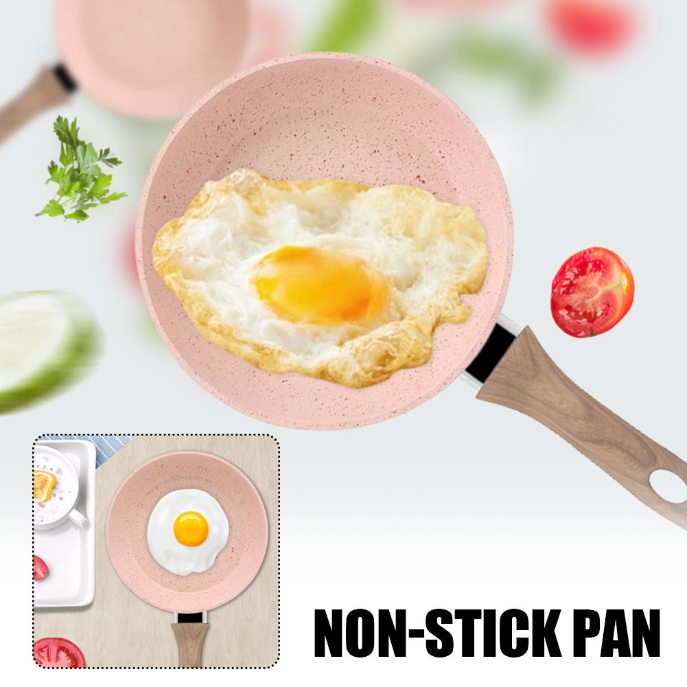 thumbnail image 2 of Wartleves Sartén antiadherente rosa pequeña de inducción/llama abierta para freír huevos/filetes de 12/16 cm, 2 of 7