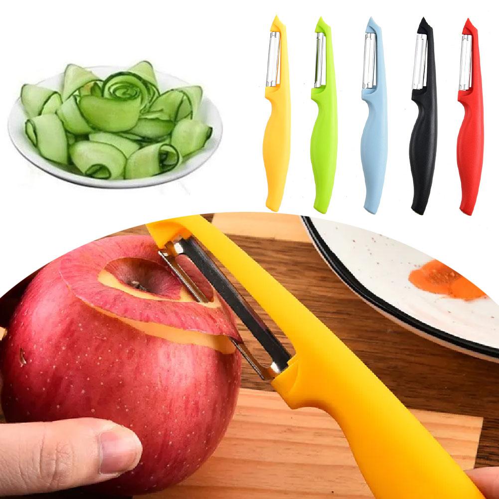 thumbnail image 3 of Wartleves Pelador de frutas y verduras de cocina, mango largo, fácil de pelar, para frutas, verduras y zanahorias, NUEVO, 3 of 7