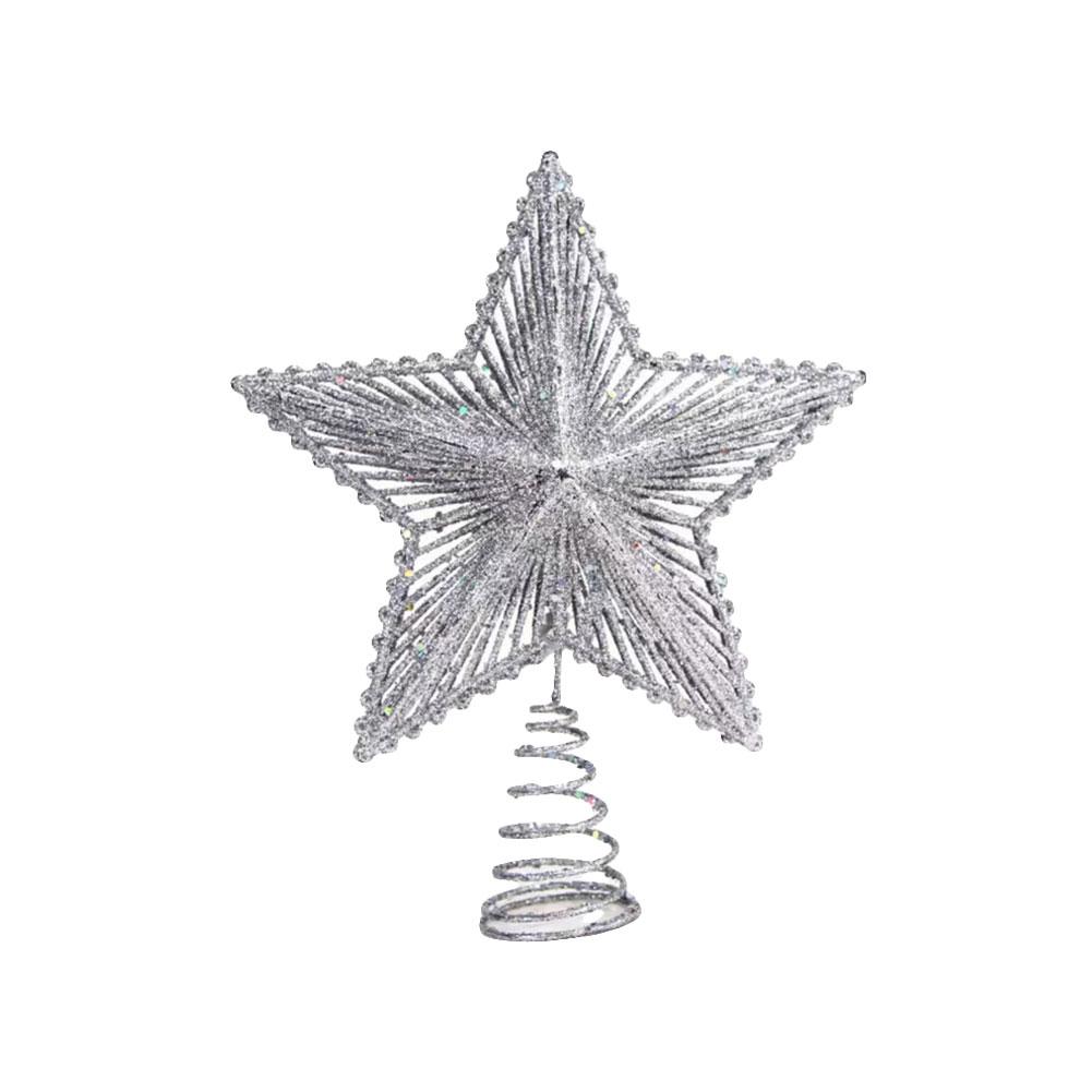 thumbnail image 5 of SGACAI Adorno para árbol de Navidad con purpurina, estrella de hierro, adornos para árbol de Navidad., 5 of 7