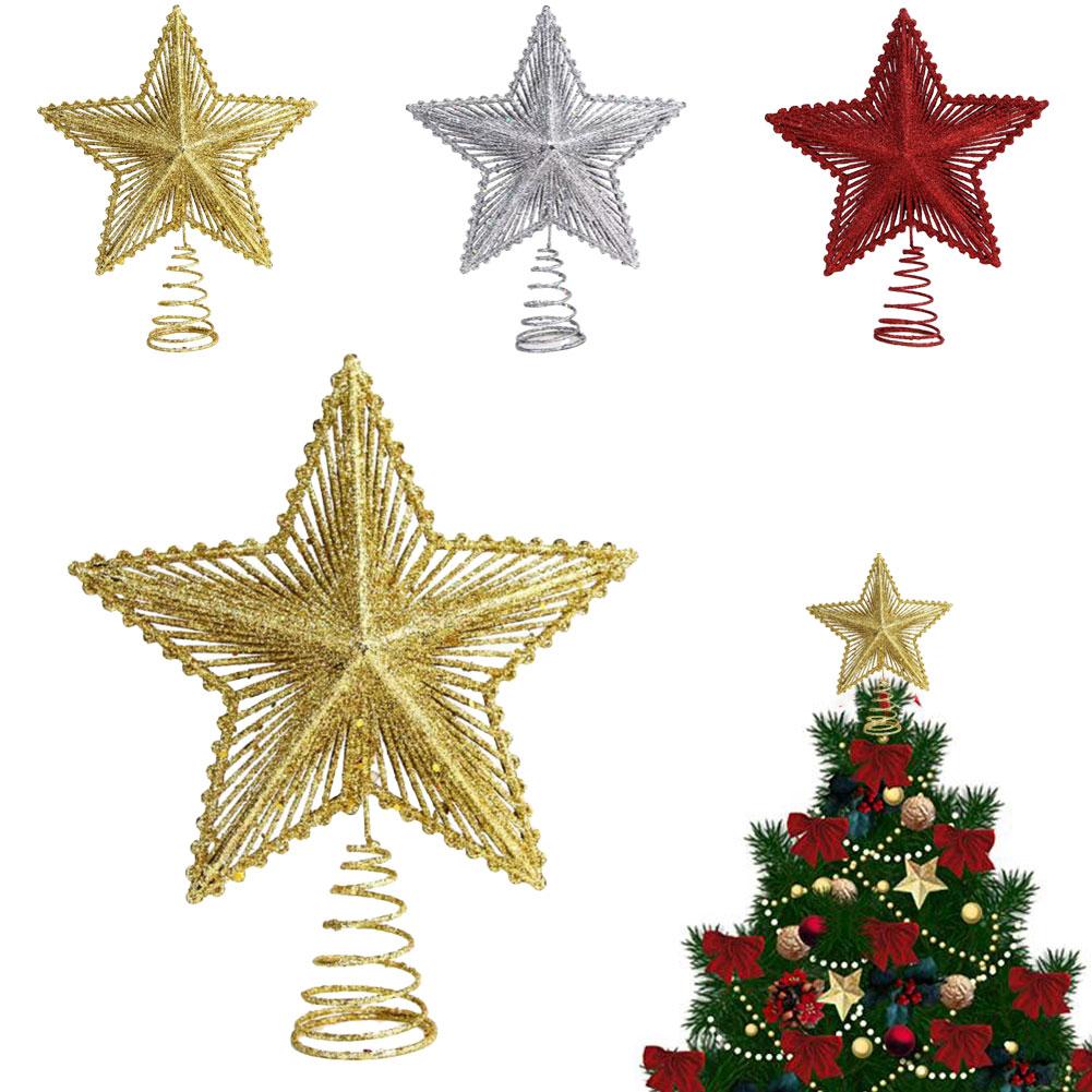 thumbnail image 4 of SGACAI Adorno para árbol de Navidad con purpurina, estrella de hierro, adornos para árbol de Navidad., 4 of 7