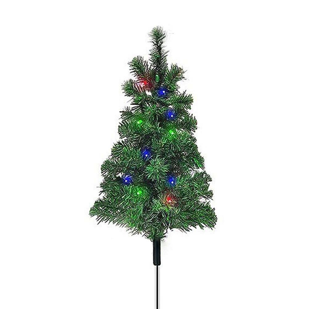 thumbnail image 5 of SGACAI Luces solares para árbol de Navidad, decoraciones para exteriores, mini árbol de Navidad pequeño de 30,1 pulgadas con luces, luces solares para árbol de Navidad para exteriores, árbol de Nav, 5 of 7