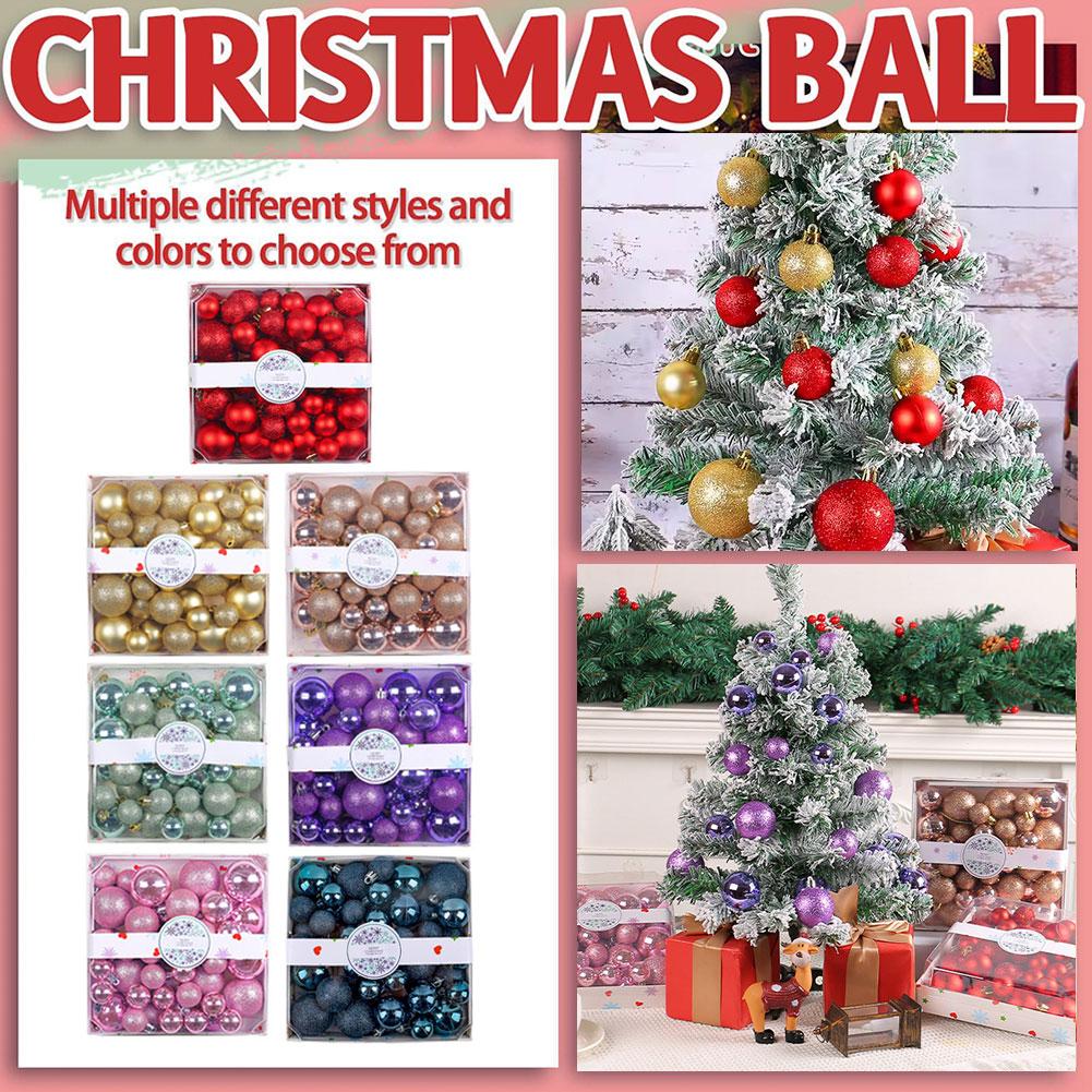 thumbnail image 3 of Ruifaya Juego de bolas de Navidad, caja de bolas, adorno decorativo para árbol de Navidad en centro comercial, 3 of 7