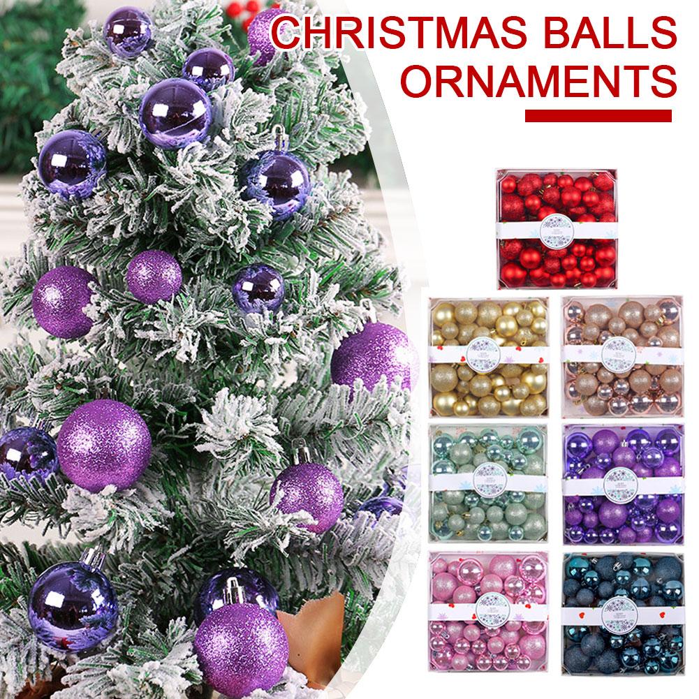 thumbnail image 2 of Ruifaya Juego de bolas de Navidad, caja de bolas, adorno decorativo para árbol de Navidad en centro comercial, 2 of 7