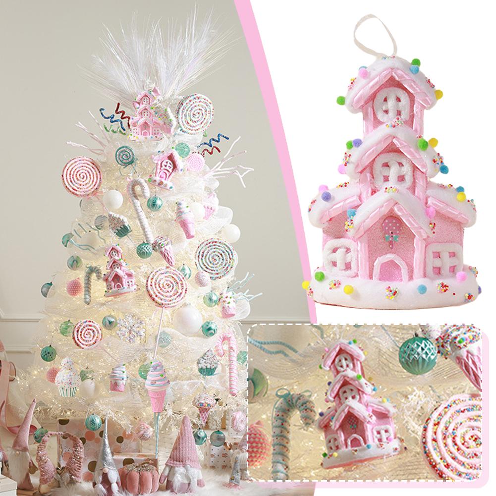 thumbnail image 2 of Ruifaya Adornos colgantes navideños de postre pastel, encantador colgante con forma de galleta y donut de caramelo, adornos colgantes de postre dulce, mini decoraciones navideñas de postre para la d, 2 of 7