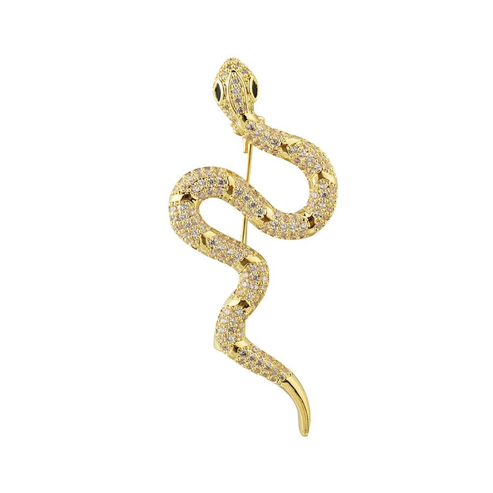 thumbnail image 3 of SGACAI Broches de serpiente brillantes y llenos de diamantes de imitación para mujeres, broches de animales unisex нд >ψ, 3 of 7