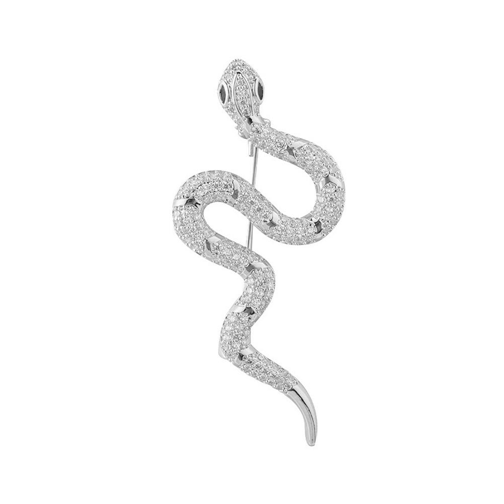 thumbnail image 4 of SGACAI Broches de serpiente brillantes y llenos de diamantes de imitación para mujeres, broches de animales unisex нд >ψ, 4 of 7