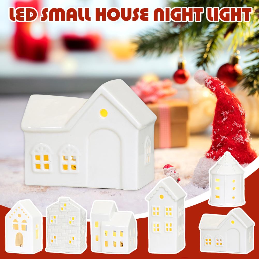 thumbnail image 3 of Ruifaya Lámpara de noche con forma de casa pequeña LED Lámpara moderna Nueva luz de noche, 3 of 7