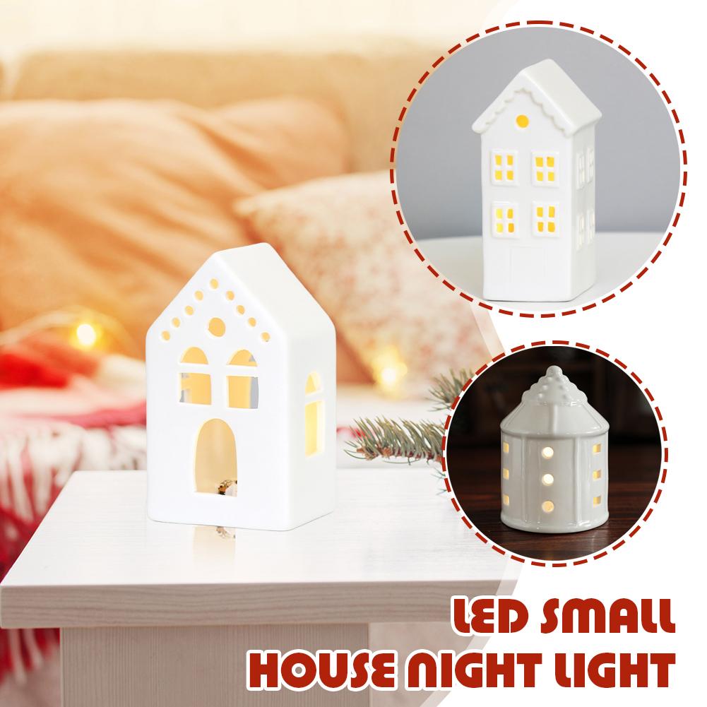 thumbnail image 2 of Ruifaya Lámpara de noche con forma de casa pequeña LED Lámpara moderna Nueva luz de noche, 2 of 7