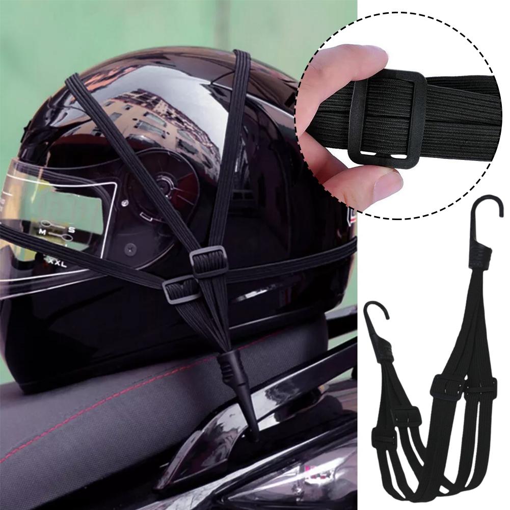 thumbnail image 2 of Wartleves 1 correa de equipaje para casco de motocicleta, correa elástica para equipaje, equipo para casco, cuerda caliente, 2 of 7