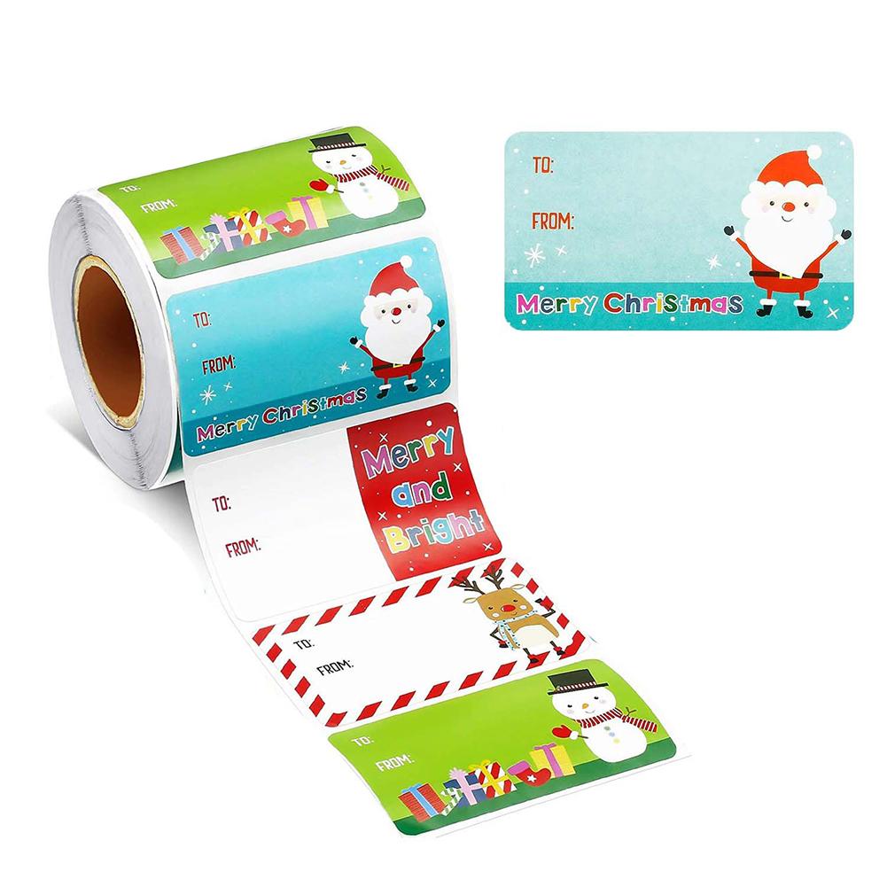 thumbnail image 5 of Ruifaya 200/500 etiquetas adhesivas navideñas para envolver regalos F5T7, 5 of 7