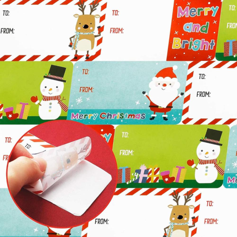 thumbnail image 2 of Ruifaya 200/500 etiquetas adhesivas navideñas para envolver regalos F5T7, 2 of 7