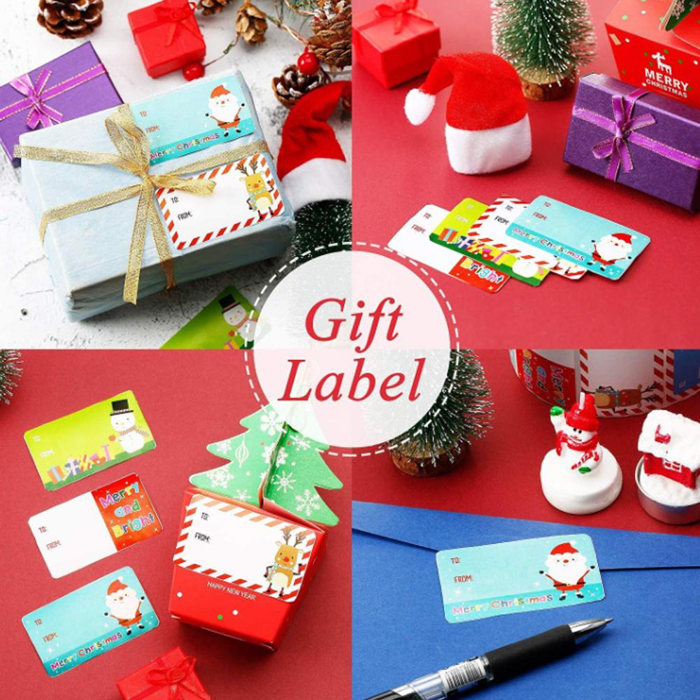 thumbnail image 4 of Ruifaya 200/500 etiquetas adhesivas navideñas para envolver regalos F5T7, 4 of 7