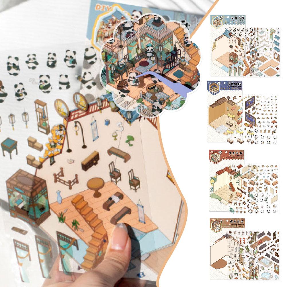 thumbnail image 2 of Wartleves Pegatinas para casas Escenas creativas en miniatura Visual 3D W1B7 Tridimensional, 2 of 7