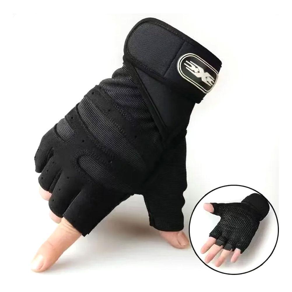 thumbnail image 4 of Wartleves Guantes de medio dedo para fitness, deportes, ciclismo, montañismo, entrenamiento, guantes para exteriores, 4 of 7