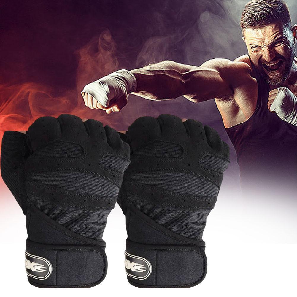 thumbnail image 2 of Wartleves Guantes de medio dedo para fitness, deportes, ciclismo, montañismo, entrenamiento, guantes para exteriores, 2 of 7