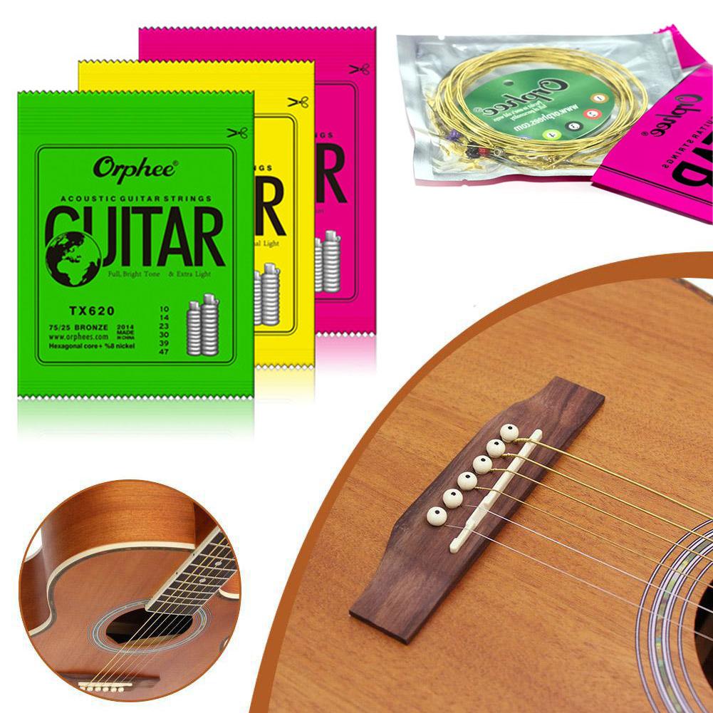 thumbnail image 3 of Wartleves Cuerdas para guitarra acústica con núcleo hexagonal Cuerdas para guitarra folk TX620 TX630 TX6', 3 of 7