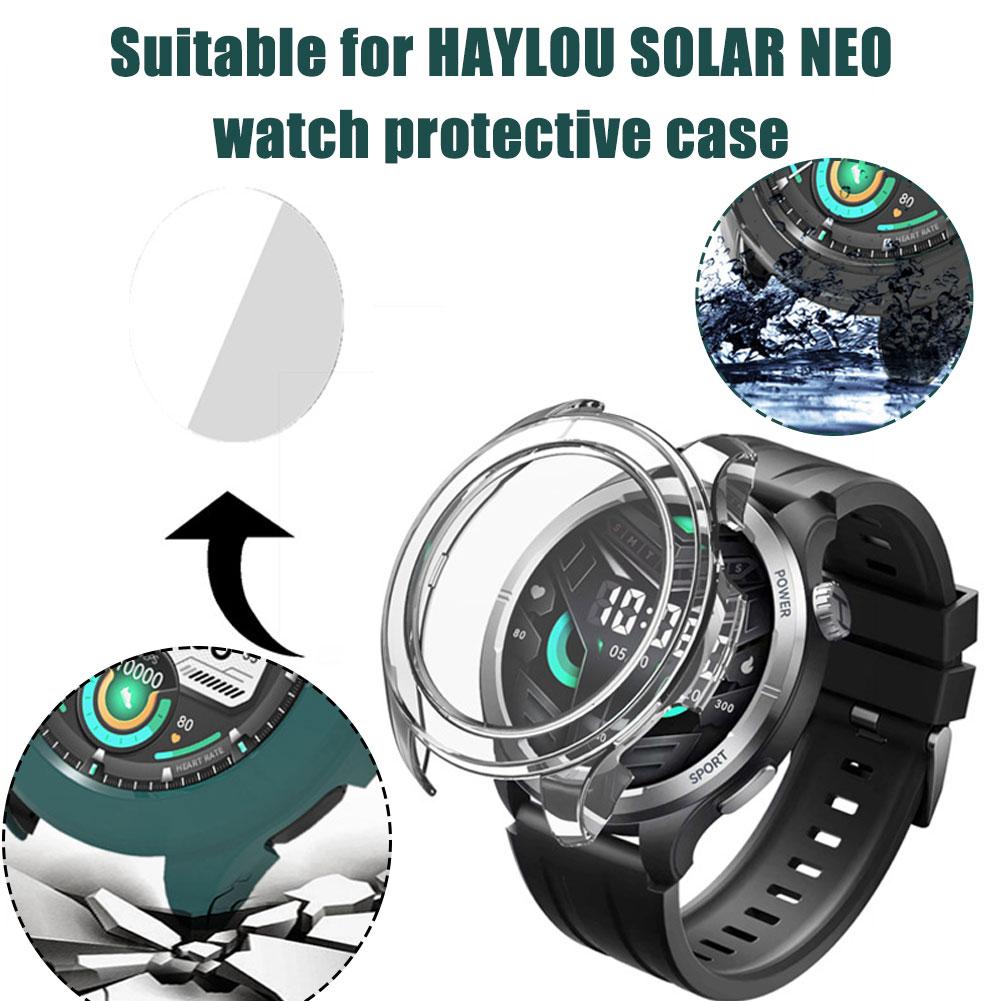 thumbnail image 3 of Ruifaya Adecuado para la funda protectora del reloj HAYLOU SOLAR NEO con película de vidrio integradaÐσ, 3 of 7