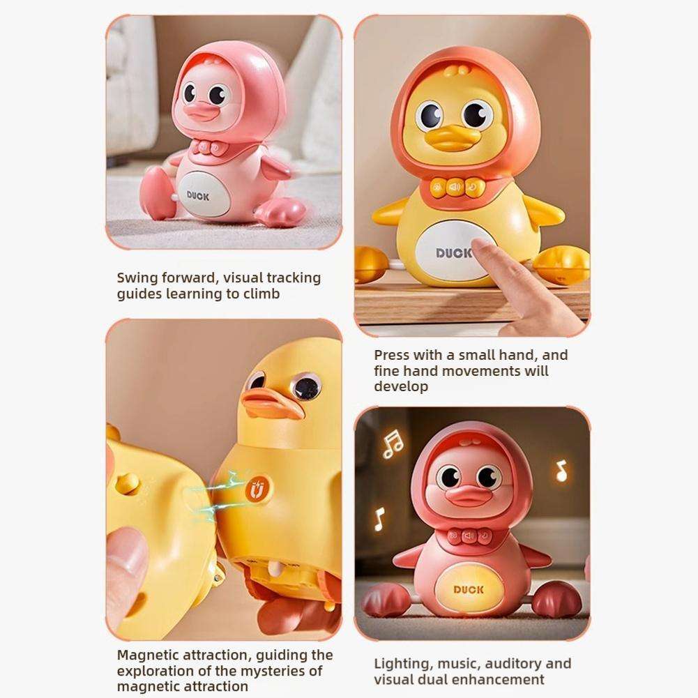 thumbnail image 2 of Ruifaya Familia de patos boca abajo, juguete de pato boca abajo, juegos de juguetes de patos musicales para bebés ц&, 2 of 7