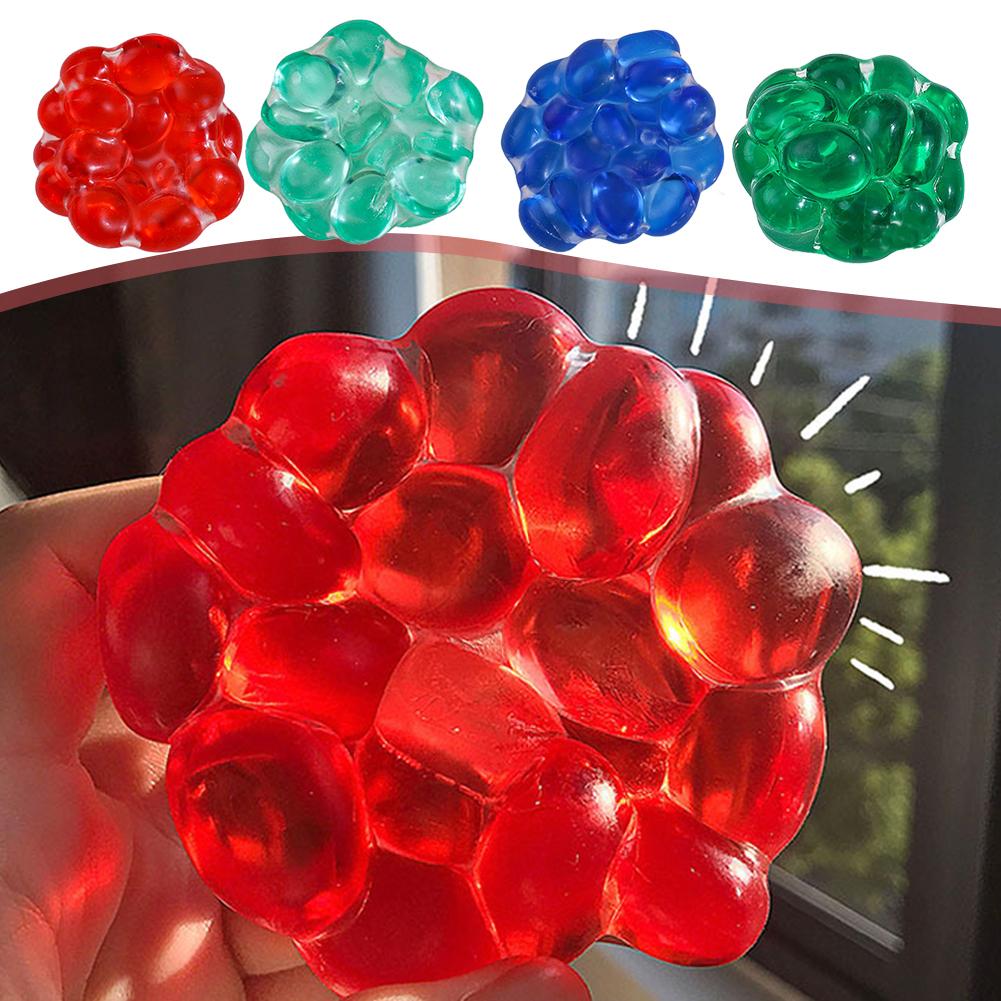 thumbnail image 3 of Wartleves Bolas de perlas de colores, juguete curativo para apretar, descompresión y estrés con rebote lento, 3 of 7