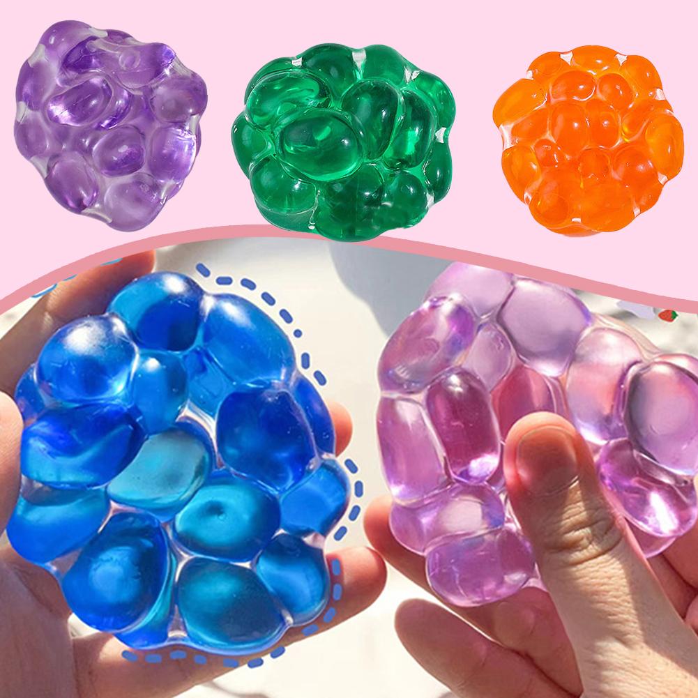thumbnail image 2 of Wartleves Bolas de perlas de colores, juguete curativo para apretar, descompresión y estrés con rebote lento, 2 of 7