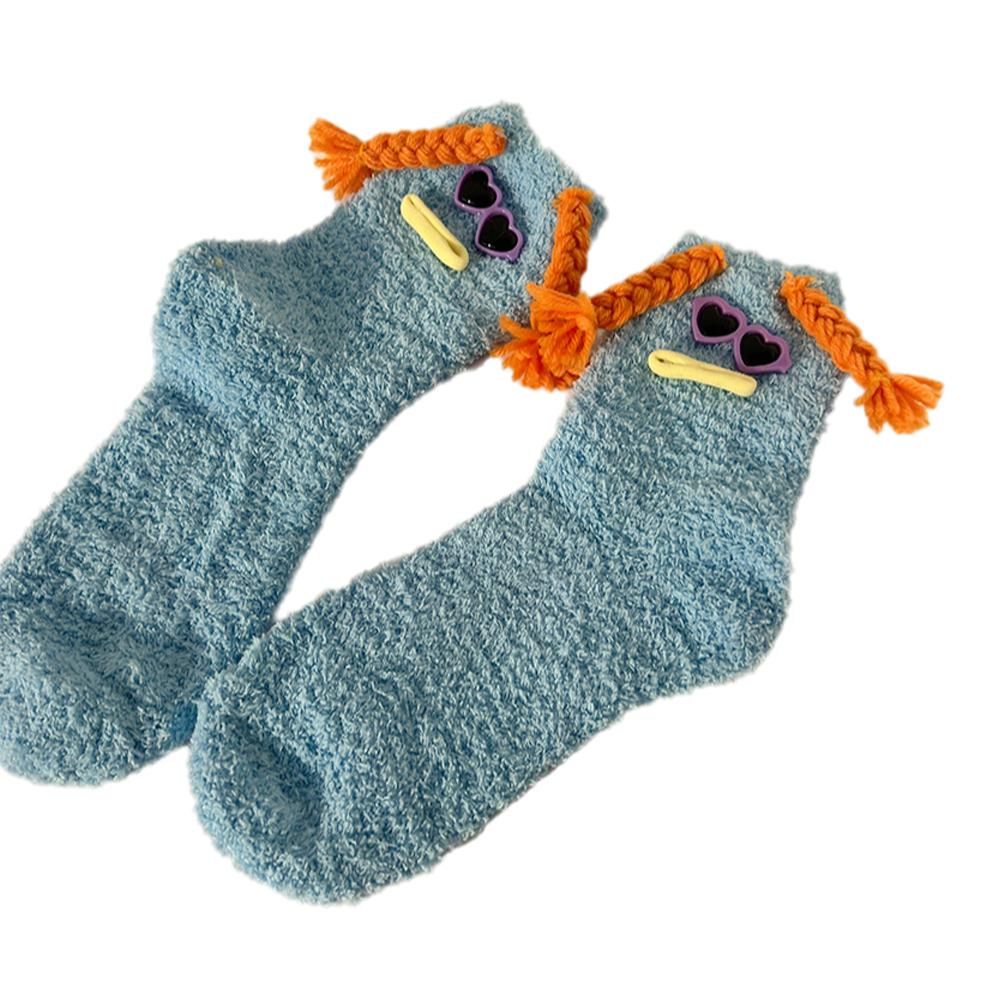 thumbnail image 5 of SGACAI Calcetines térmicos de terciopelo para mujer y niña, informales, de felpa, gruesos y cálidos, para invierno, 5 of 7