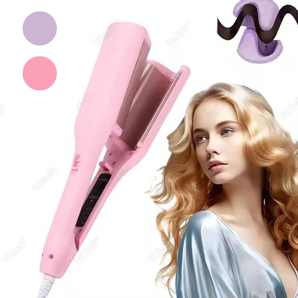 thumbnail image 2 of Wartleves Rizador de pelo con ondas francesas, rizador de pelo con forma de huevo, rizador de temperatura ajustable, 2 of 7