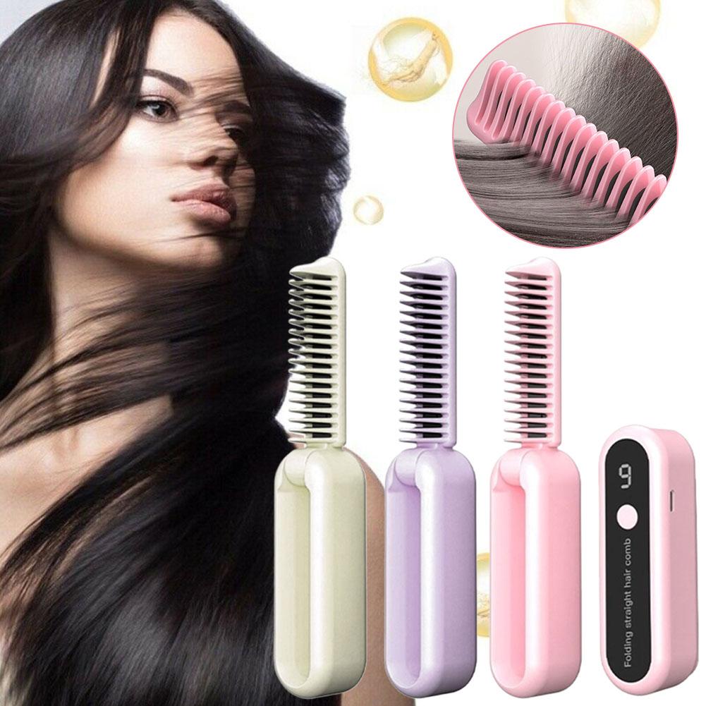 thumbnail image 2 of Ruifaya Peine alisador de pelo termostático, cepillo alisador, cepillo de pelo de calentamiento rápido, 2 of 7