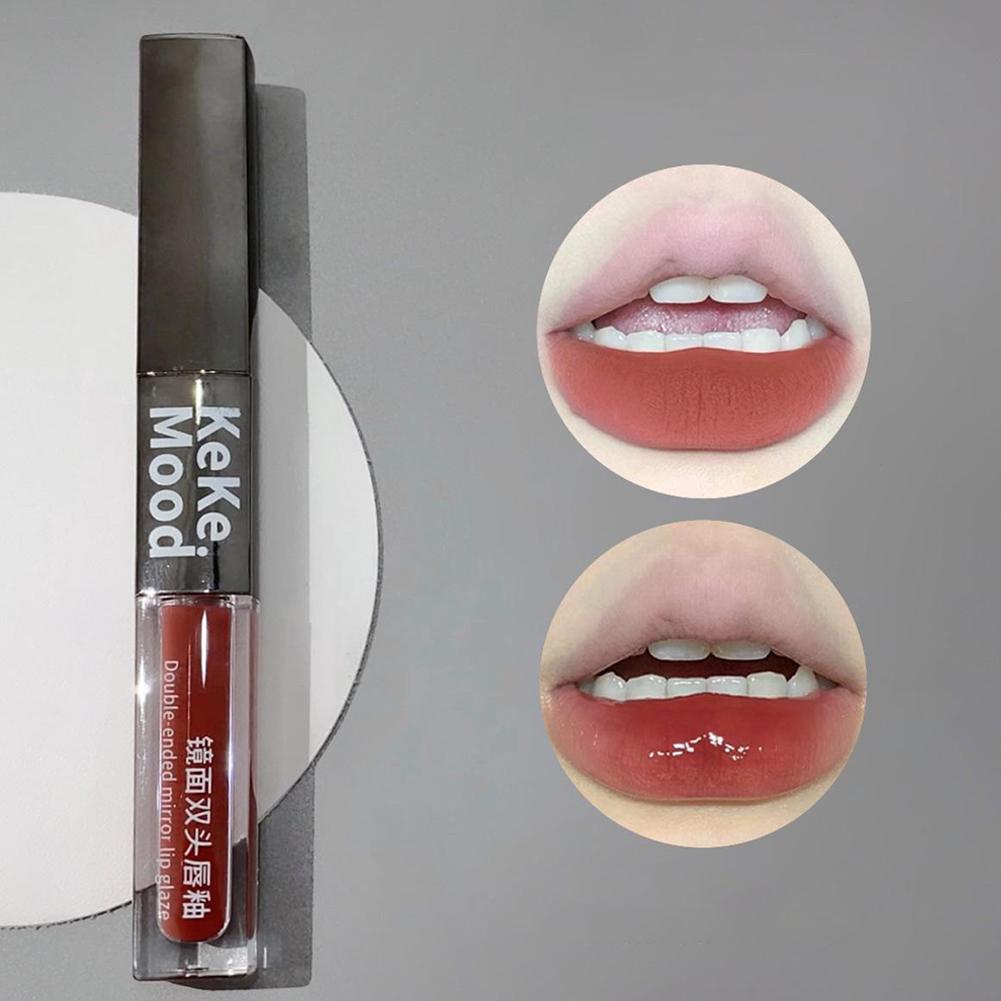 thumbnail image 5 of Ruifaya Brillo labial de doble punta, brillo total, espejo y color mate aterciopelado de larga duración, 5 of 7