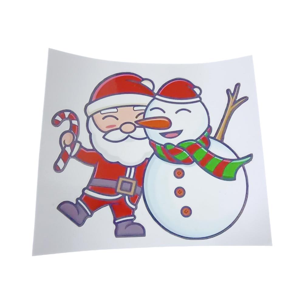 thumbnail image 5 of Wartleves Pegatina para coche, alce navideño, Papá Noel, alce, dibujos animados, pegatina para ventana de carrocería;, 5 of 7