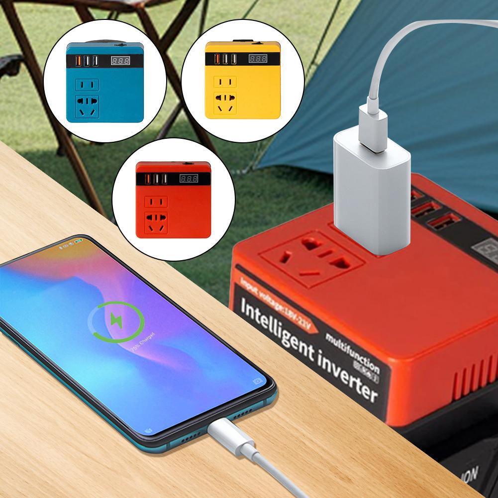 thumbnail image 3 of Wartleves Inversor de corriente portátil de 120 W, 18 V a 220 V para Milwaukee 48-11-1815.//, 3 of 7