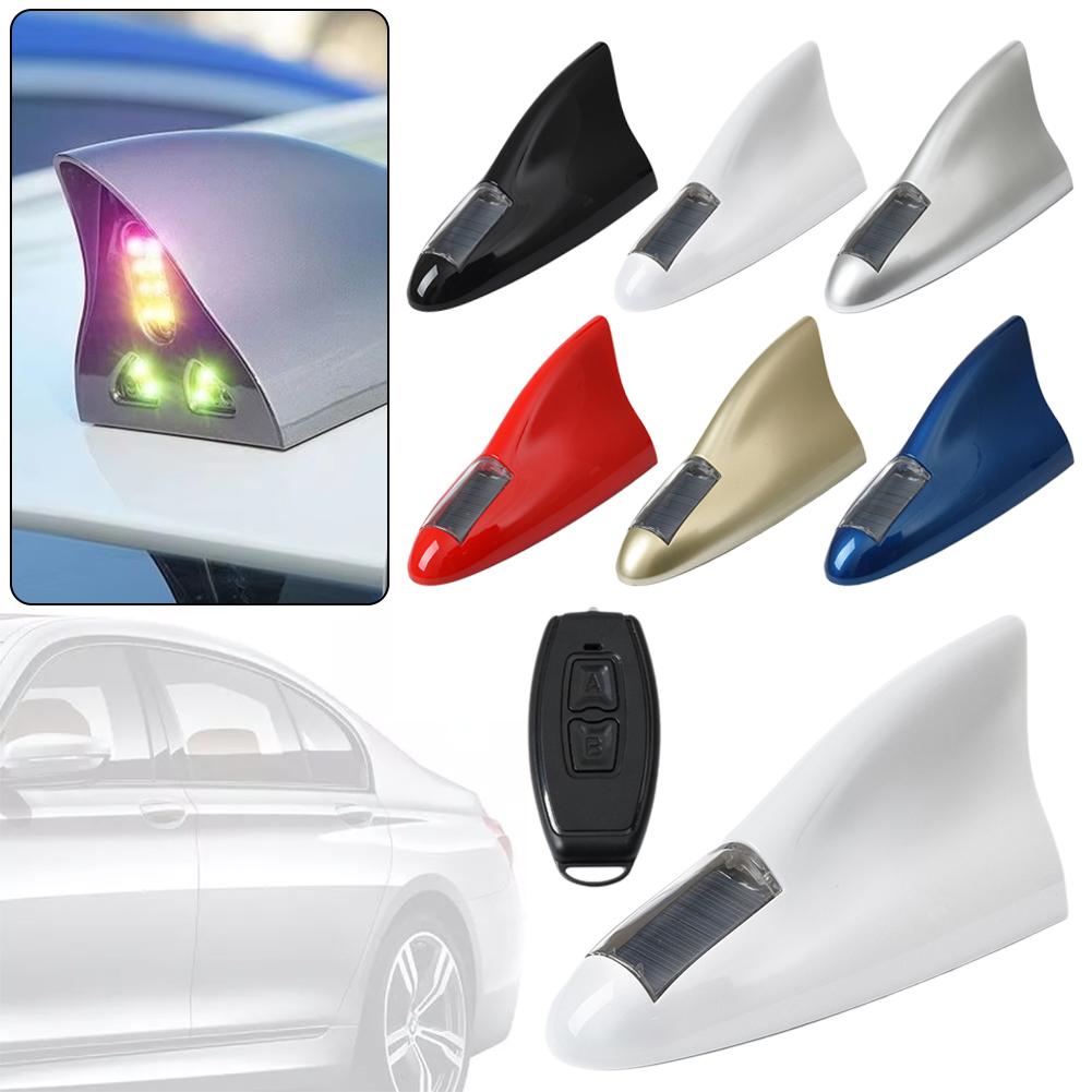 thumbnail image 3 of Ruifaya Antena solar tipo aleta de tiburón para coche, luces traseras modificadas para techo, luces LED intermitentes traseras√, 3 of 7