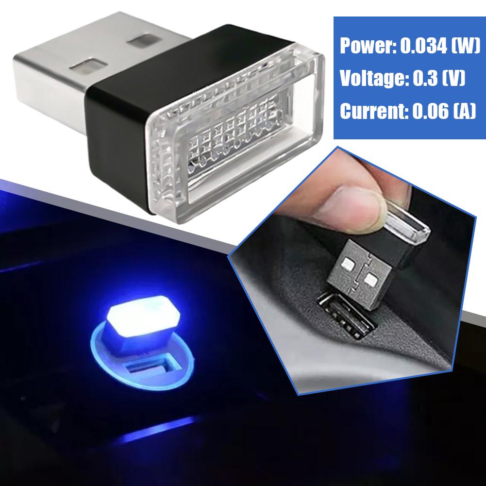 thumbnail image 3 of SGACAI Luz LED de ambiente para interior de coche, lámpara decorativa USB para coche, portátil, color azul hielo, 3 of 7