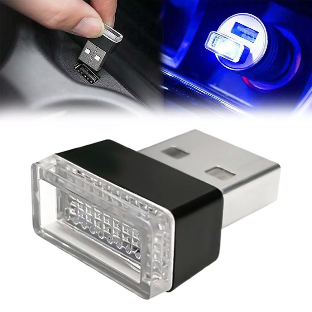 thumbnail image 2 of SGACAI Luz LED de ambiente para interior de coche, lámpara decorativa USB para coche, portátil, color azul hielo, 2 of 7