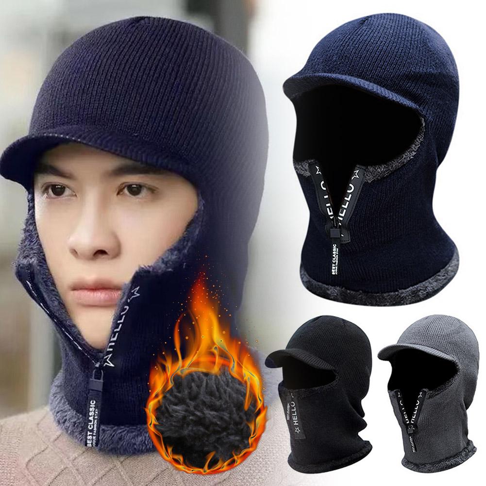 thumbnail image 2 of SGACAI Gorro de protección auditiva engrosado Gorro cálido de invierno para hombre Bufanda Gorro de montar integrado ∝, 2 of 7