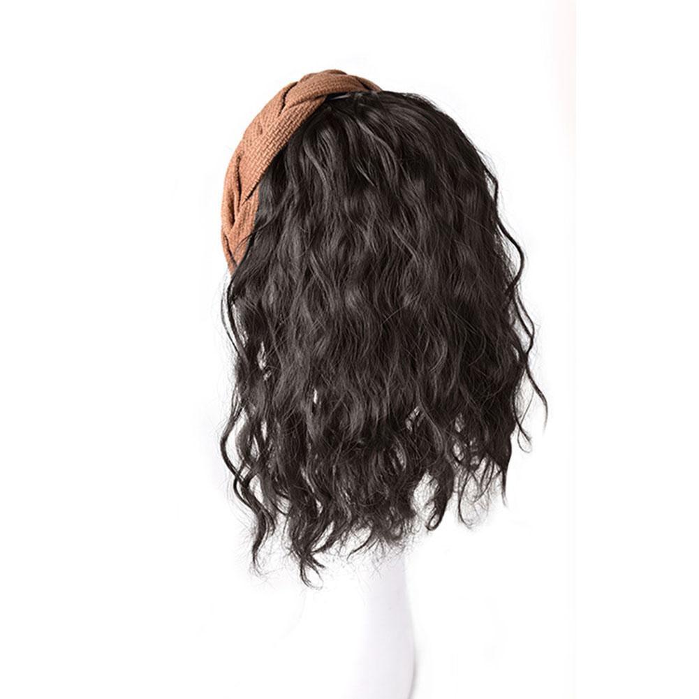 thumbnail image 4 of Ruifaya Diadema de peluca con ondas de agua, media diadema, cabello natural y esponjoso C4G1, volumen, 4 of 7