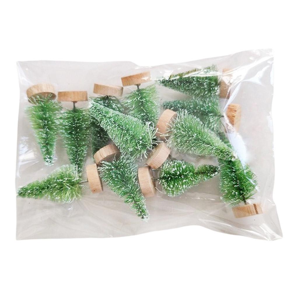 thumbnail image 5 of SGACAI 12 piezas Mini árbol de Navidad Sisal Seda Cedro Árbol de escritorio Árbol blanco Pequeño S Navidad - Decoración Mini Plata Verde, 5 of 7