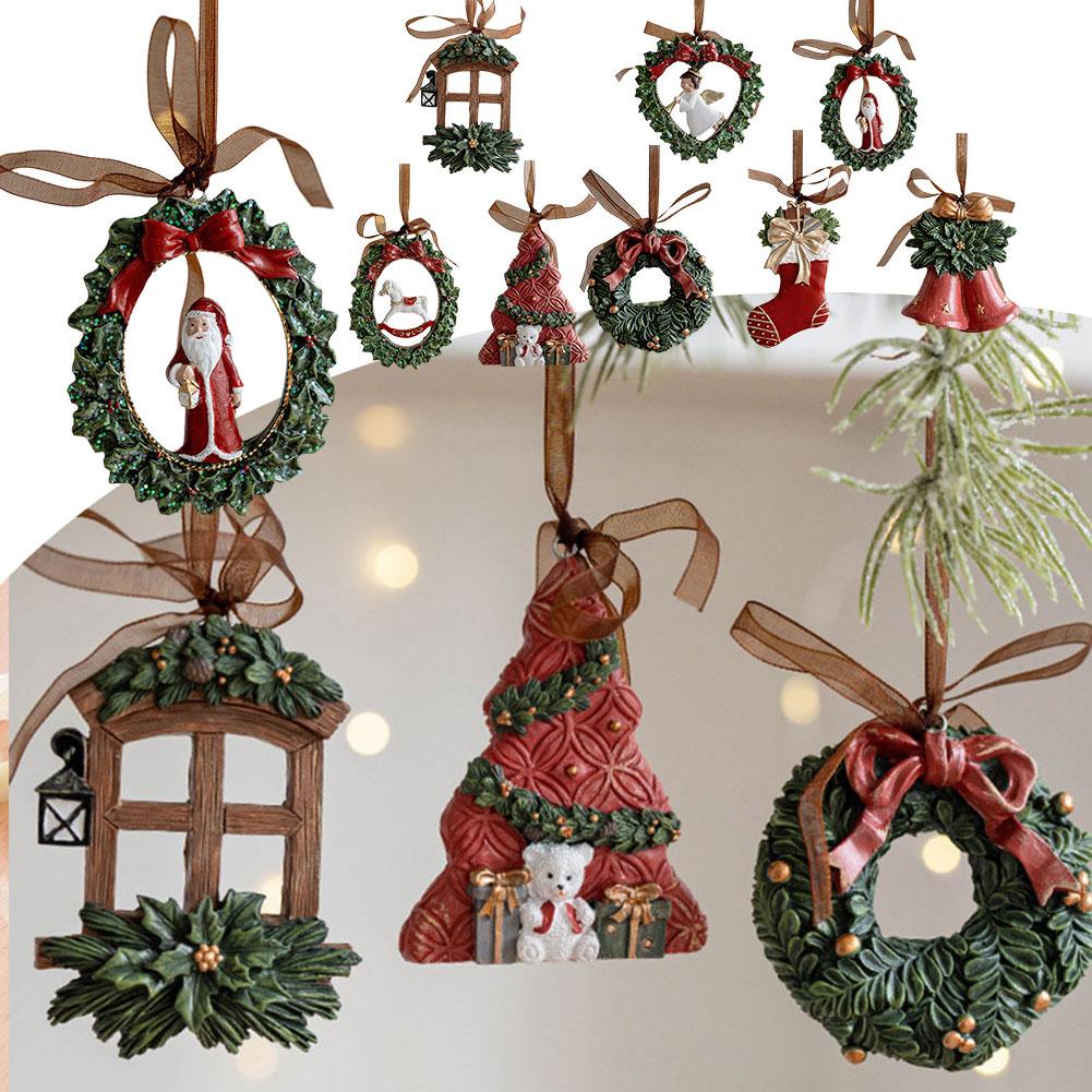 thumbnail image 3 of Ruifaya Adorno colgante para árbol de Navidad, colgante de Papá Noel, regalos de Navidad, 3 of 7