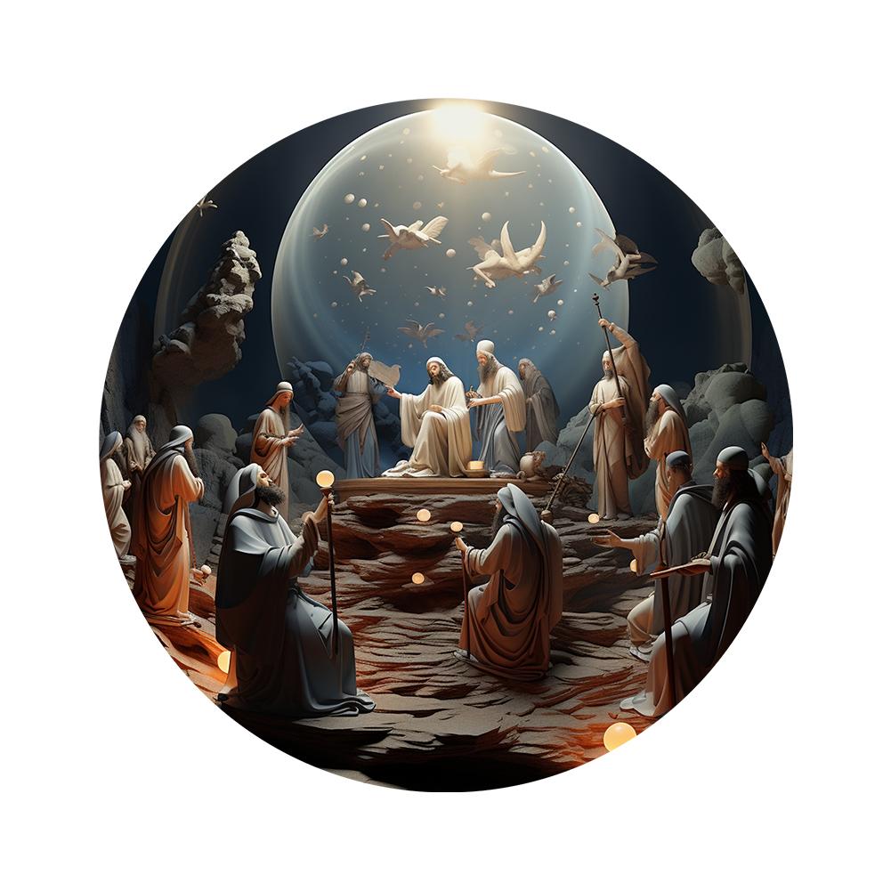 thumbnail image 4 of Wartleves Adornos colgantes para el pesebre del árbol de Navidad, decoración de nacimiento, regalos para la familia cristiana y religiosa R4h9, 4 of 7