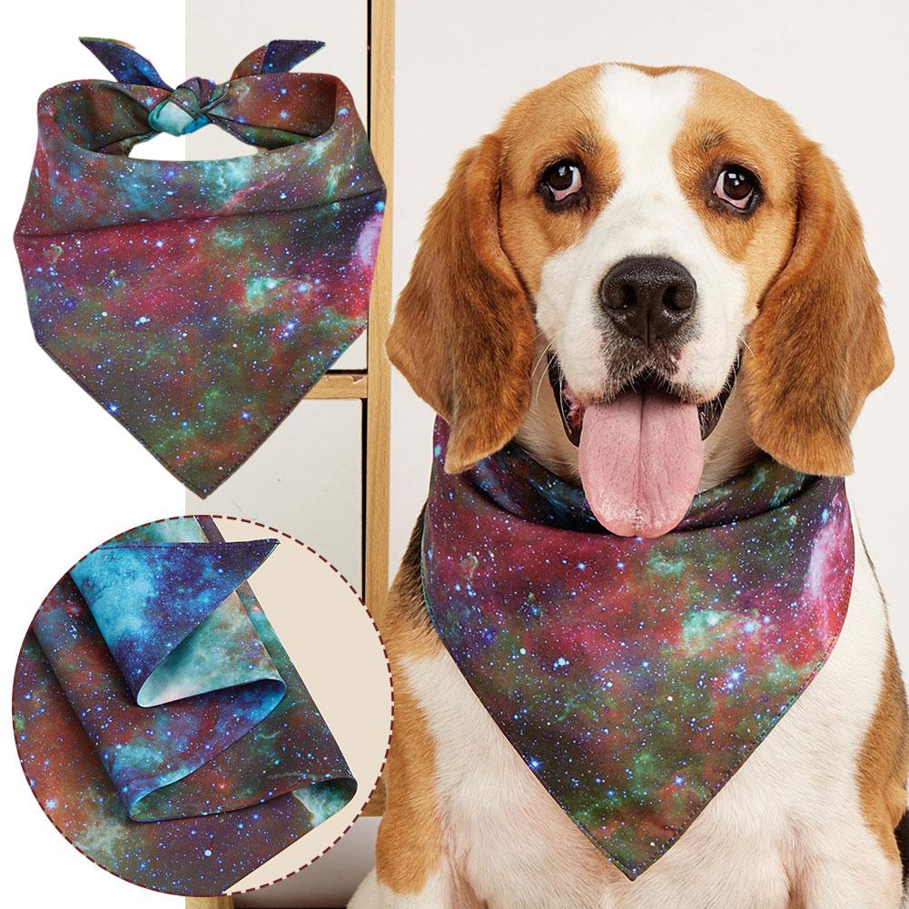 thumbnail image 3 of SGACAI Bufanda triangular para perro, collar tipo bandana para perro, patrón de galaxia cósmica чэ ,τ, 3 of 7
