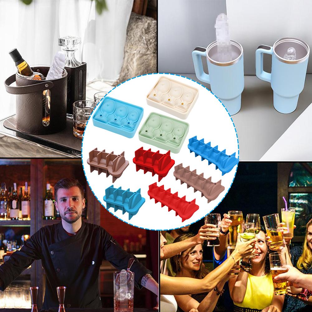 thumbnail image 2 of Wartleves Molde de silicona para cubitos de hielo, divertido cubo de hielo con forma de genitales masculinos para fiesta de whisky., 2 of 7