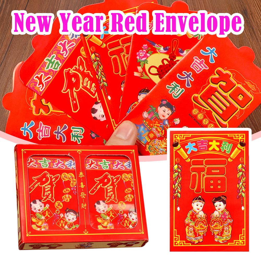 thumbnail image 3 of Ruifaya 10/100 piezas de sobres rojos chinos pequeños para Navidad, Año Nuevo y dinero, oferta O5, 3 of 7