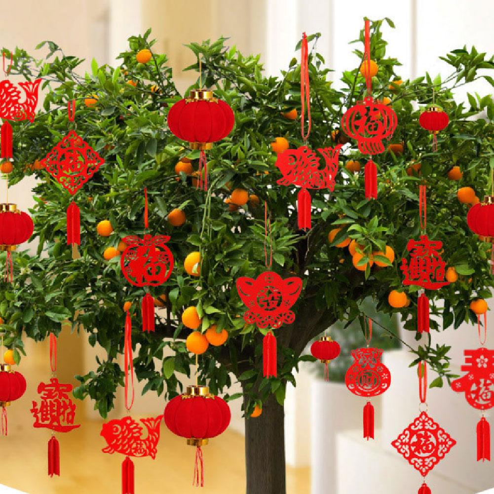 thumbnail image 2 of SGACAI Pequeños adornos de faroles rojos para decoración de hogares u oficinas., 2 of 7